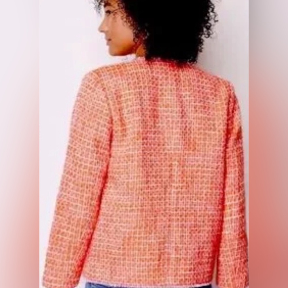 J. Jill Pink Textured Tweed Blazer - Picture 3 of 16